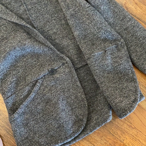 Halogen Wool Blend Sweater Blazer Charcoal Gray - Picture 5 of 9